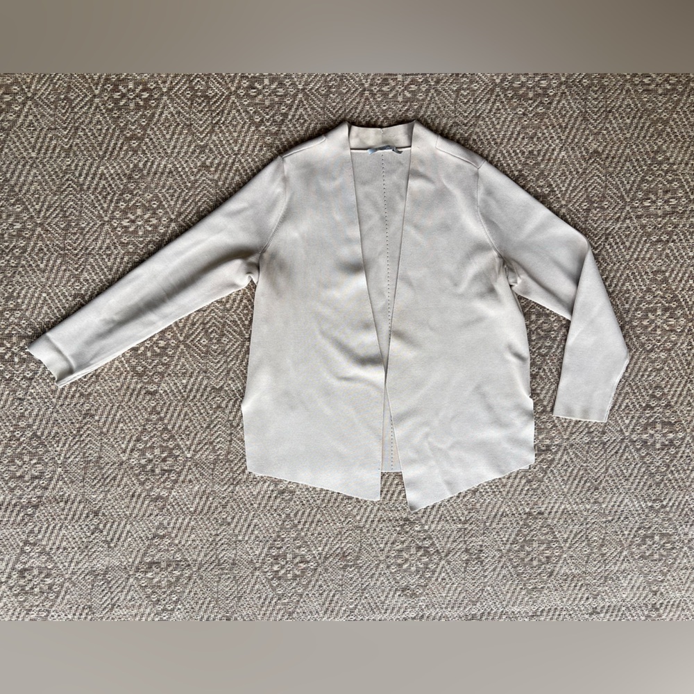 MM Lafleur Jacket Cardigan Woolf Jardigan Knit Stretch Minimalist Taupe Latte